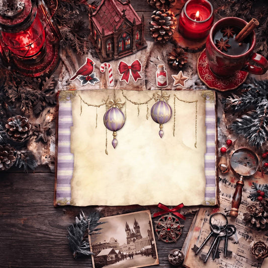 Purple Christmas Digital Papers