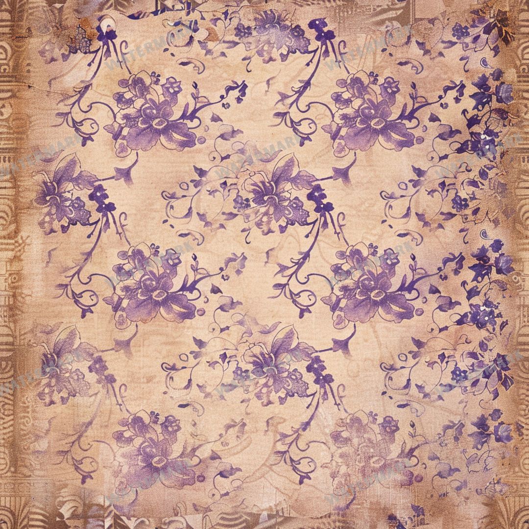 Purple Flowers Seamless Pattern