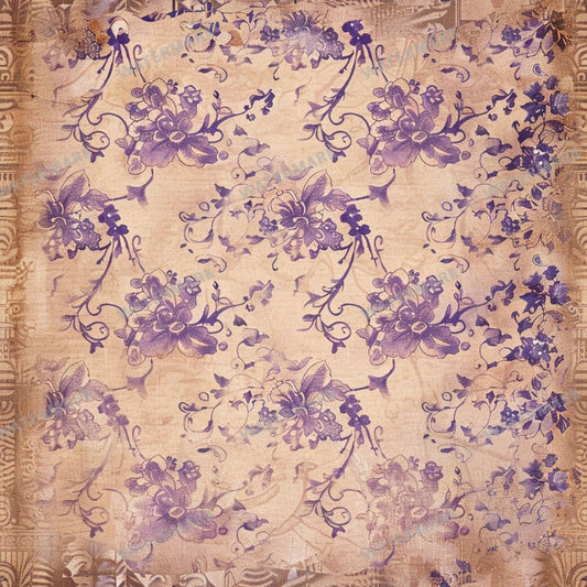 Purple Flowers Seamless Pattern