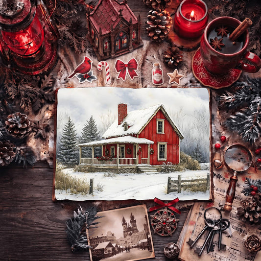 Red Christmas Digital Papers