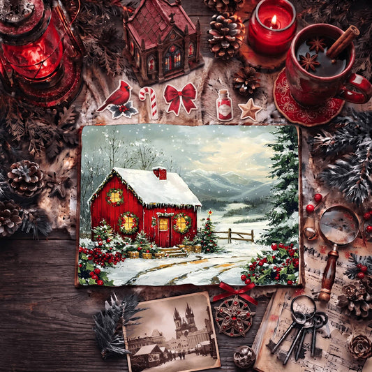 Red Christmas Digital Papers