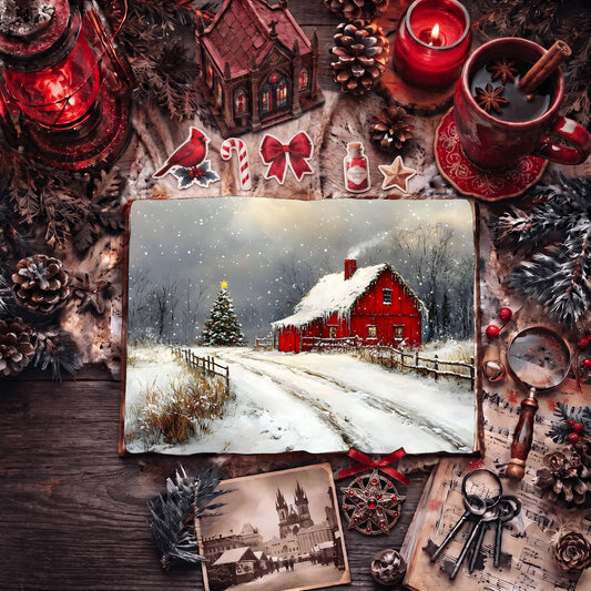 Red Christmas Digital Papers