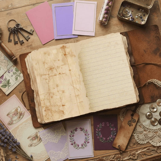 Regal Damask printable junk journal papers, digital download preview