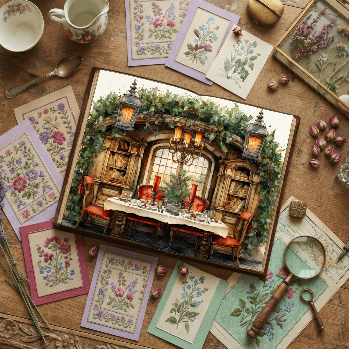 Snow Cabin Digital Papers