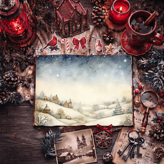 Snowy Christmas Digital Papers