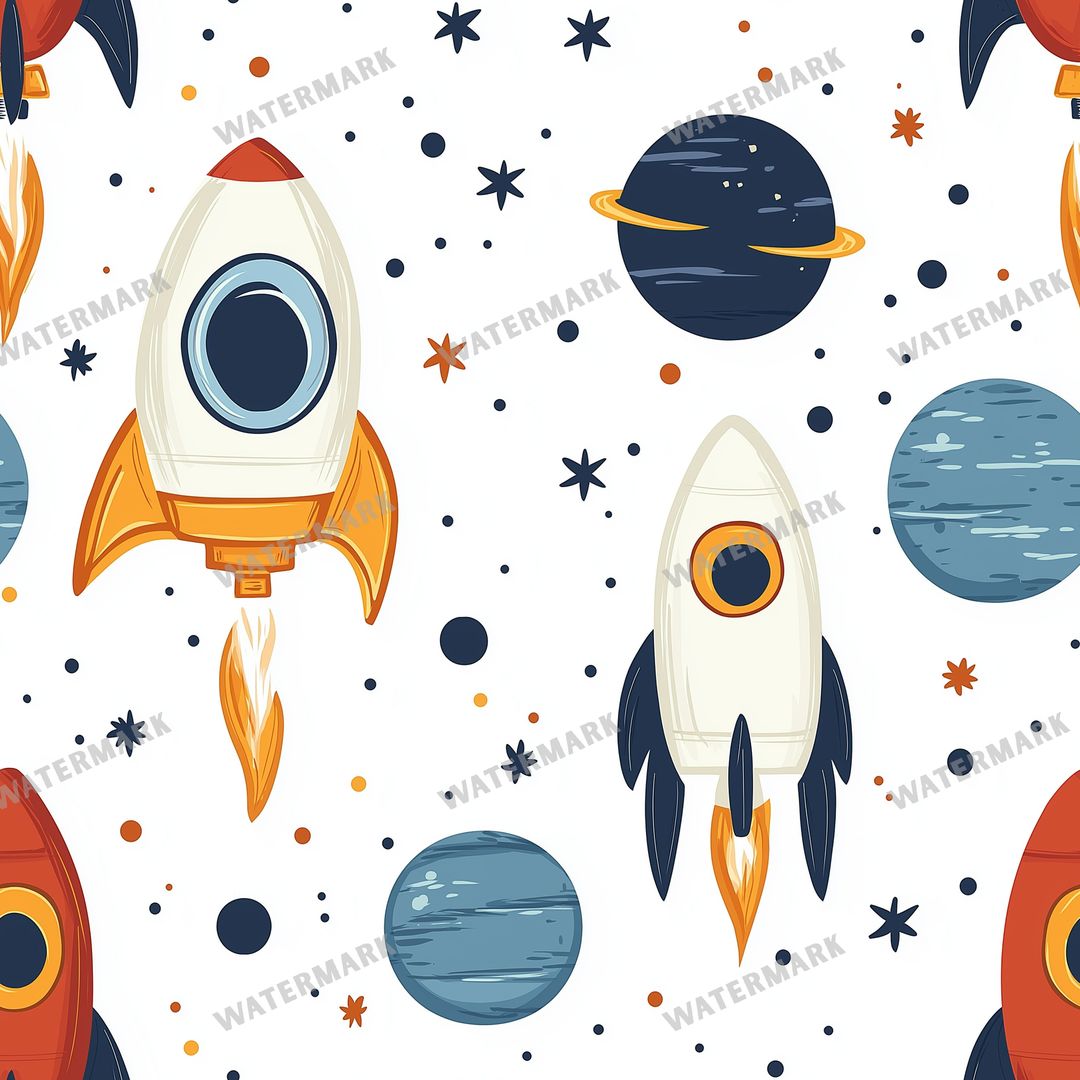 Space And Celestial Seamless Pattern