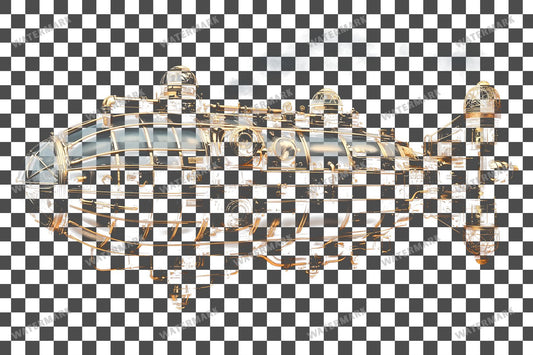 Steampunk Airship Transparent Overlay Pngs