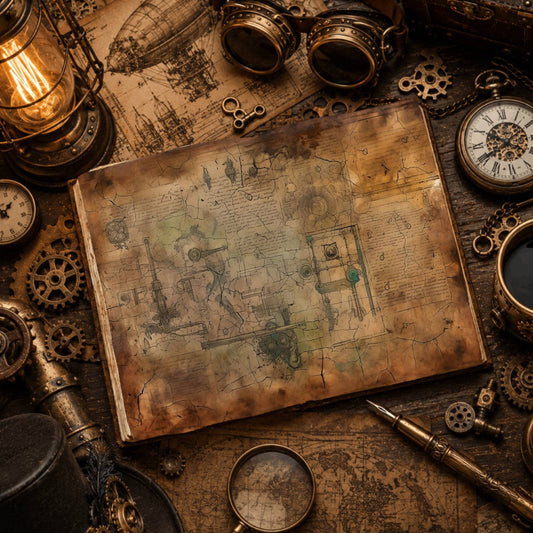 Steampunk Plain Grunge Digital Papers