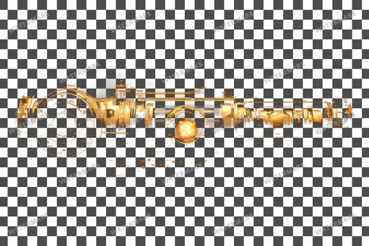 Steampunk Raygun Surrounded Transparent Overlay Pngs
