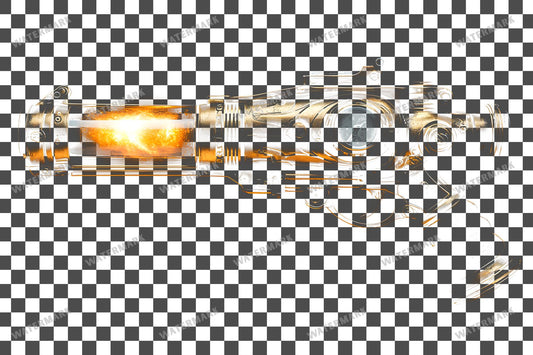 Steampunk Raygun Transparent Overlay Pngs
