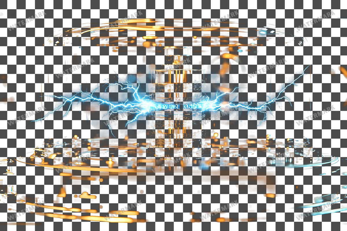 Steampunk Tesla Coil Transparent Overlay Pngs