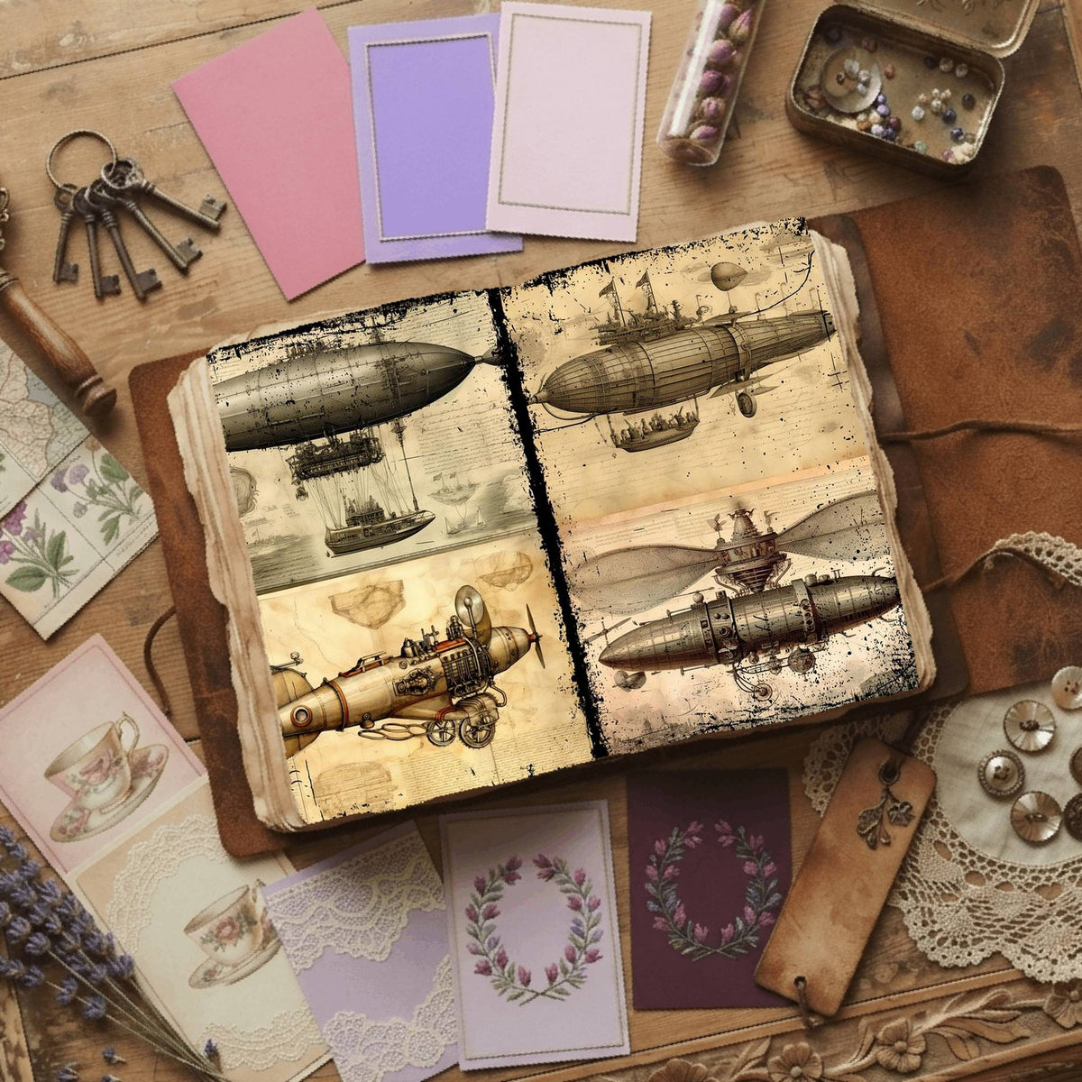 Steampunk Digital Papers