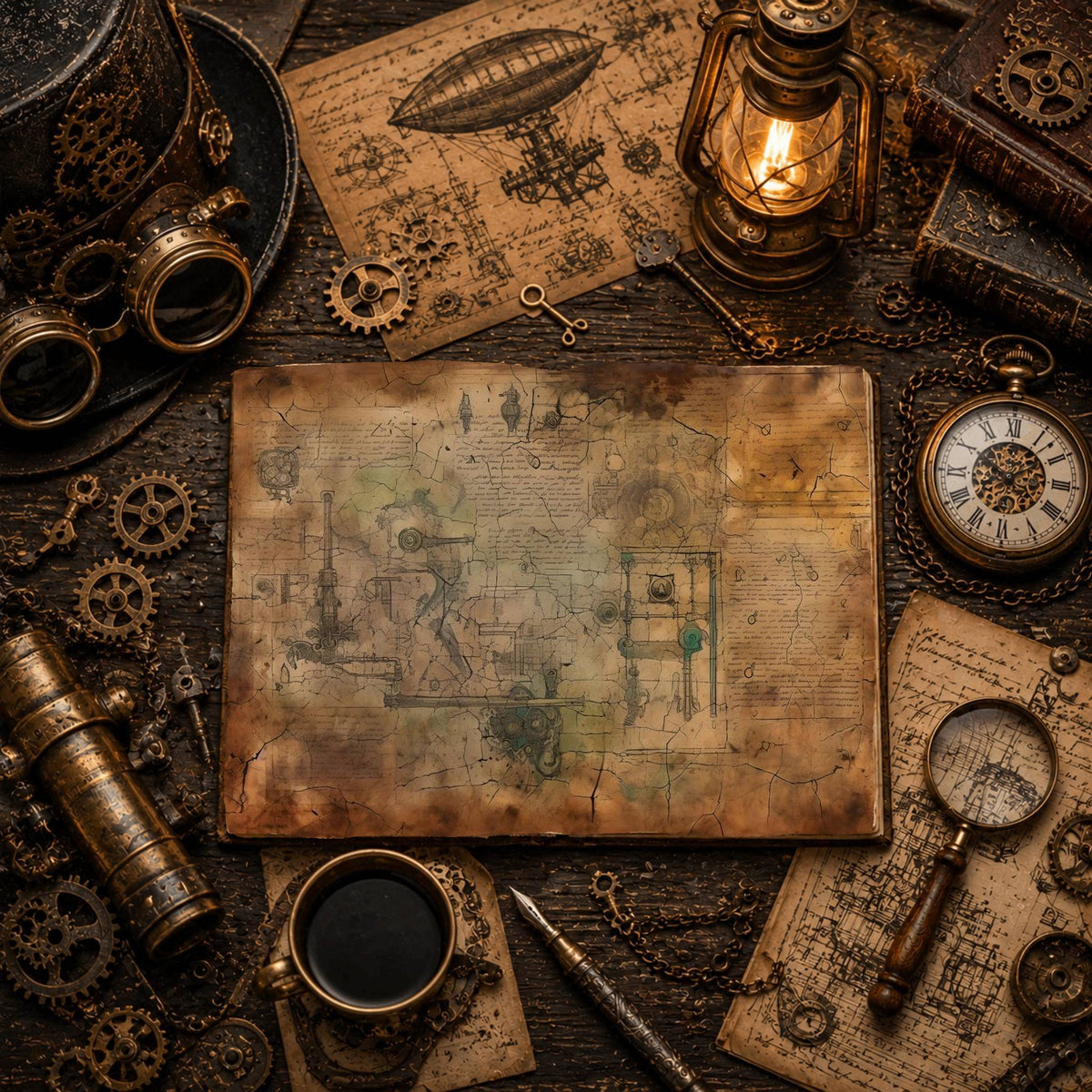 Steampunk Digital Papers