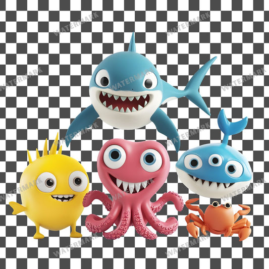 Stylized Fantasy Creatures Clipart Pngs