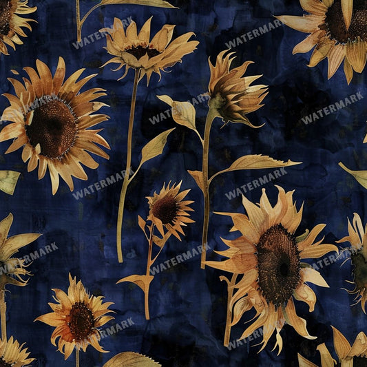 Sunflowers Seamless Pattern