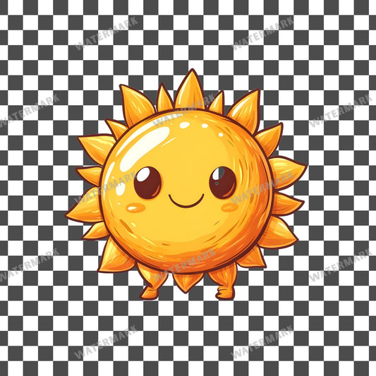 Sunshine Kawaii Style Clipart Pngs