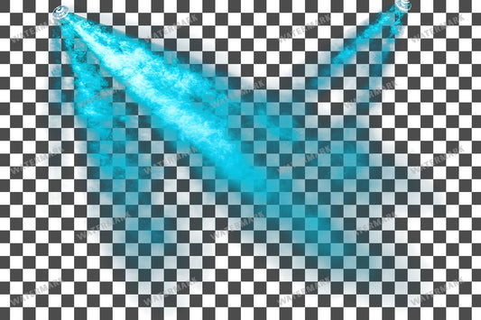 Teal Spotlight Focused Beam Transparent Overlay Pngs