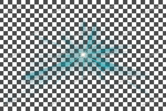 Teal Starburst Star With Radiating Transparent Overlay Pngs