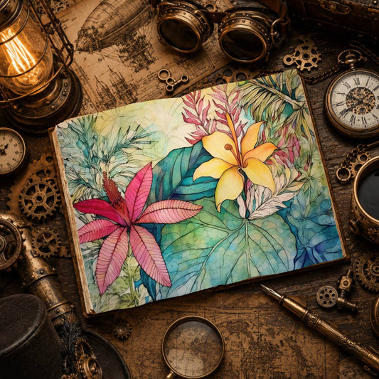 Tropical Flowers Digital Papers
