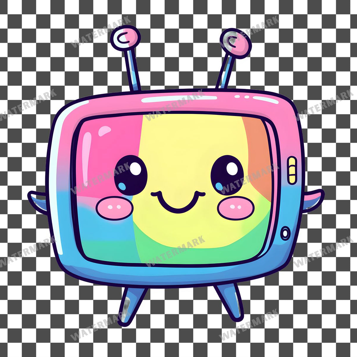 Tv Kawaii Style Clipart Pngs