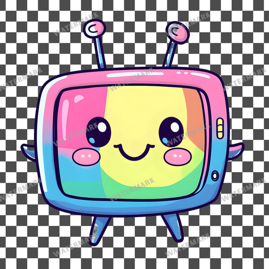 Tv Kawaii Style Clipart Pngs