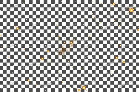 Twinkling Gold Stars Transparent Overlay Pngs