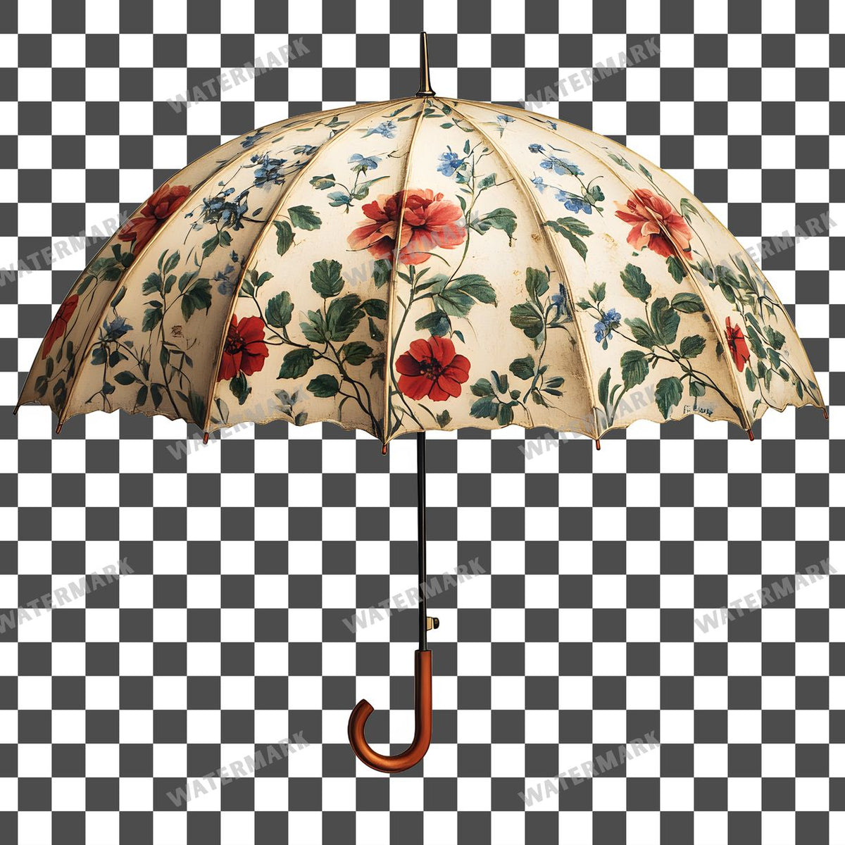Umbrella Vintage Style Clipart Pngs