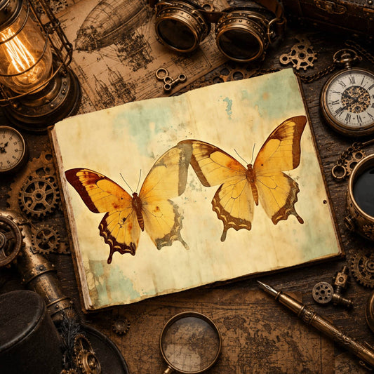Vintage Butterfly Digital Papers