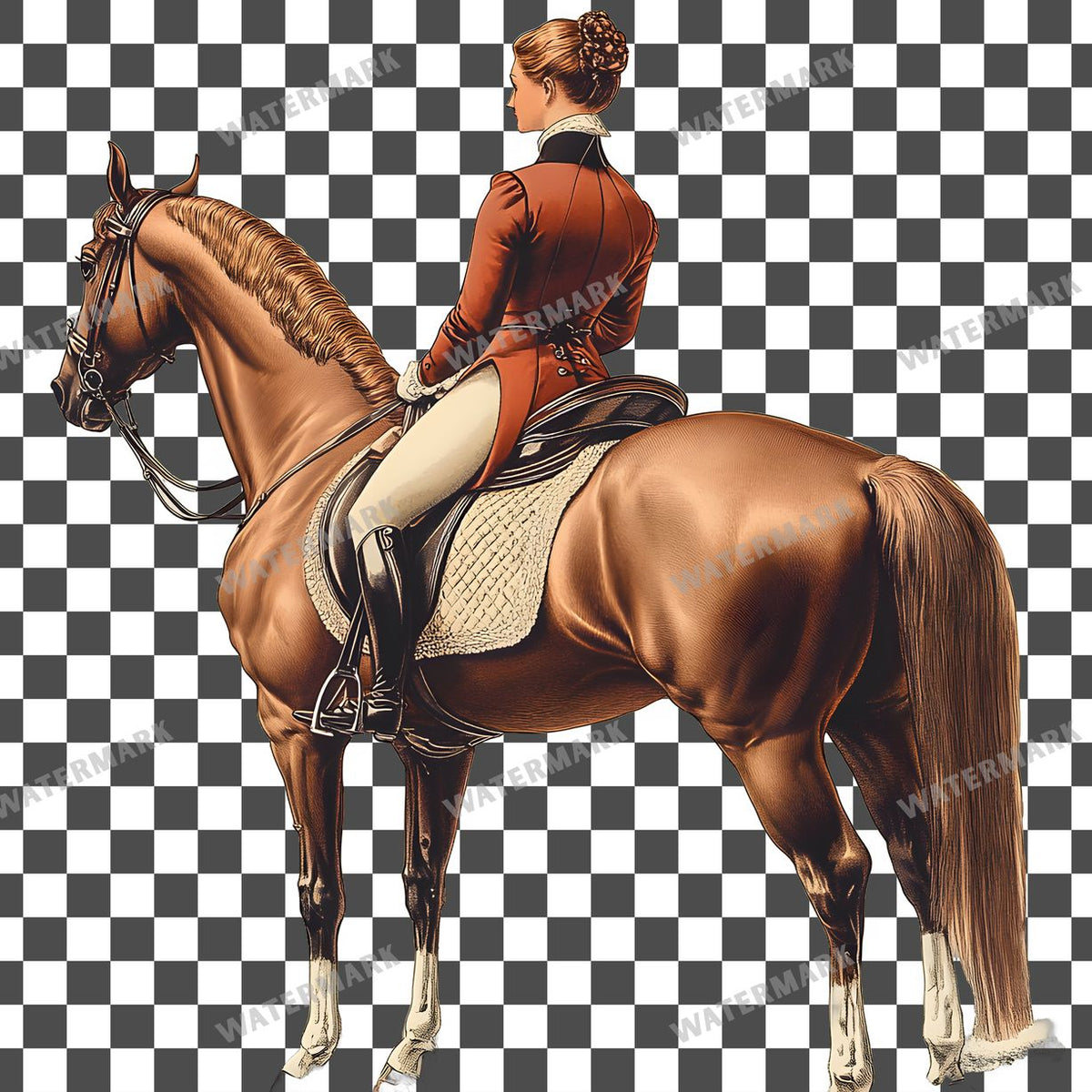 Vintage Equestrian Vintage Style Clipart Pngs