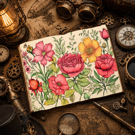 Vintage Rose Digital Papers
