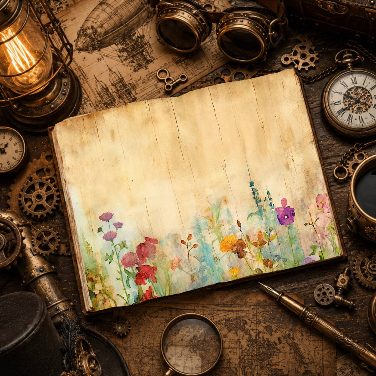 Vintage Wildflower Digital Papers