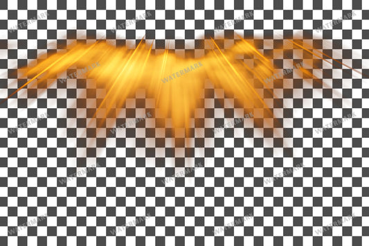 Warm Amber Light Transparent Overlay Pngs