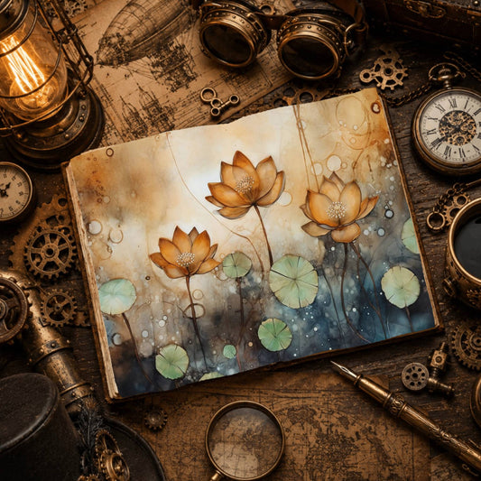 Water Lilies Digital Papers