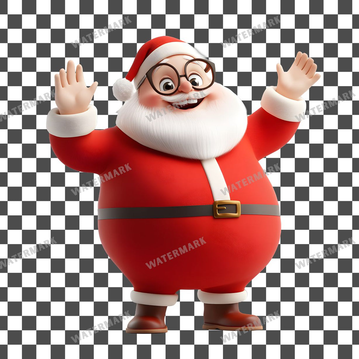 Waving Santa Clipart Pngs