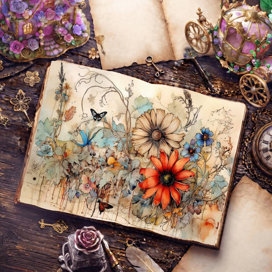 Wildflower Watercolour Digital Papers
