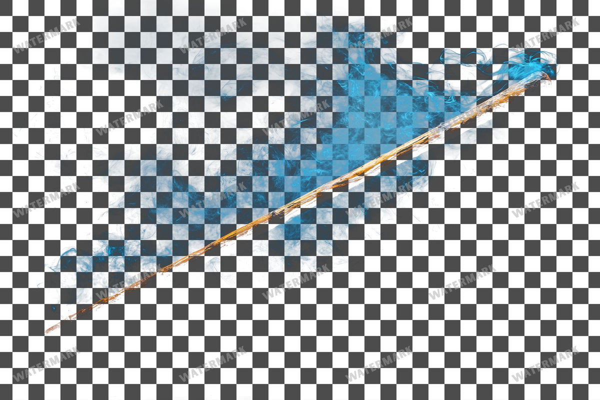 Witch Wand PNG overlay on a transparent checkered background, preview 1