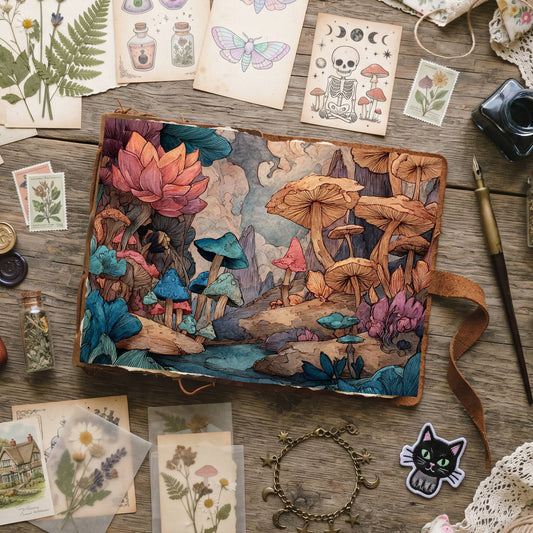 Wonderland Mushrooms Whimsical Digital Papers