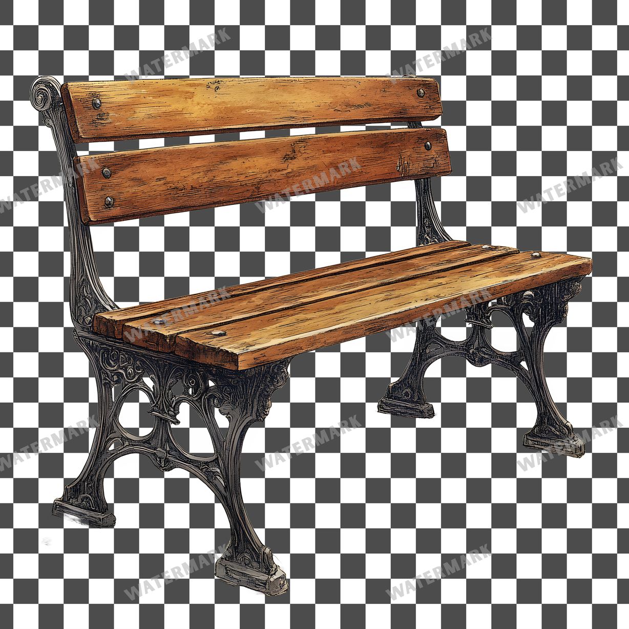 Wooden Rockin Vintage Style Clipart Pngs