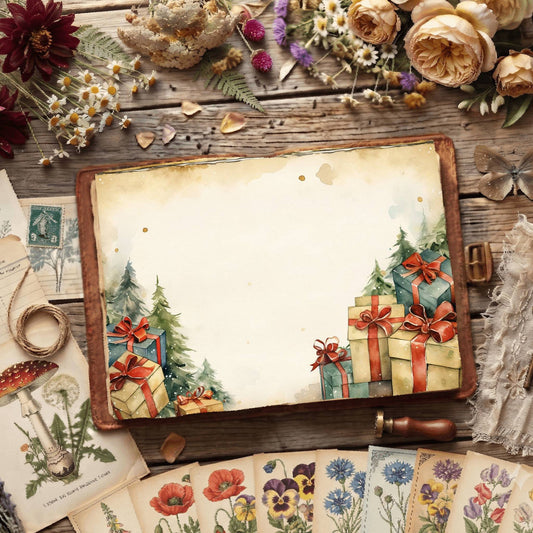 Wrapped Christmas Gifts Digital Papers