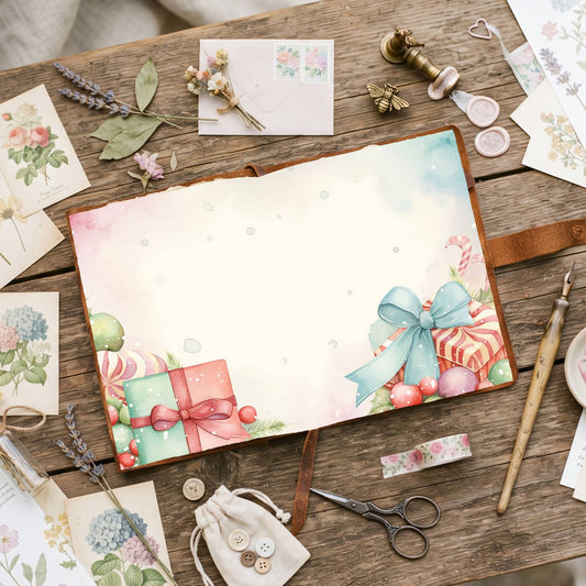 Wrapped Christmas Gifts Digital Papers