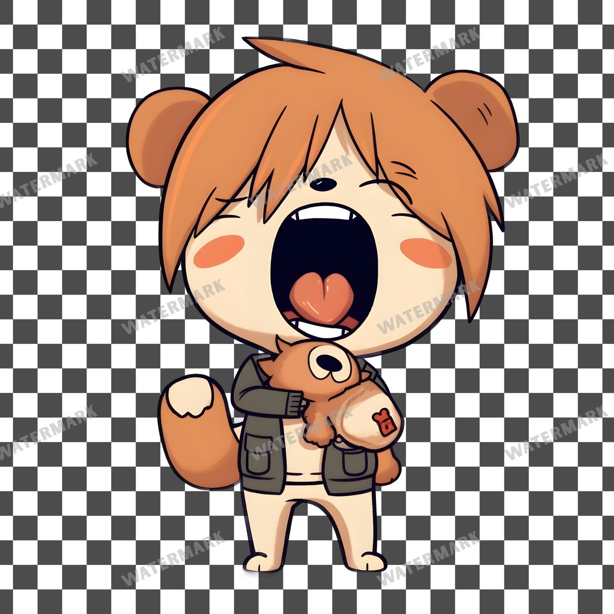 Yawning Character Clipart Pngs