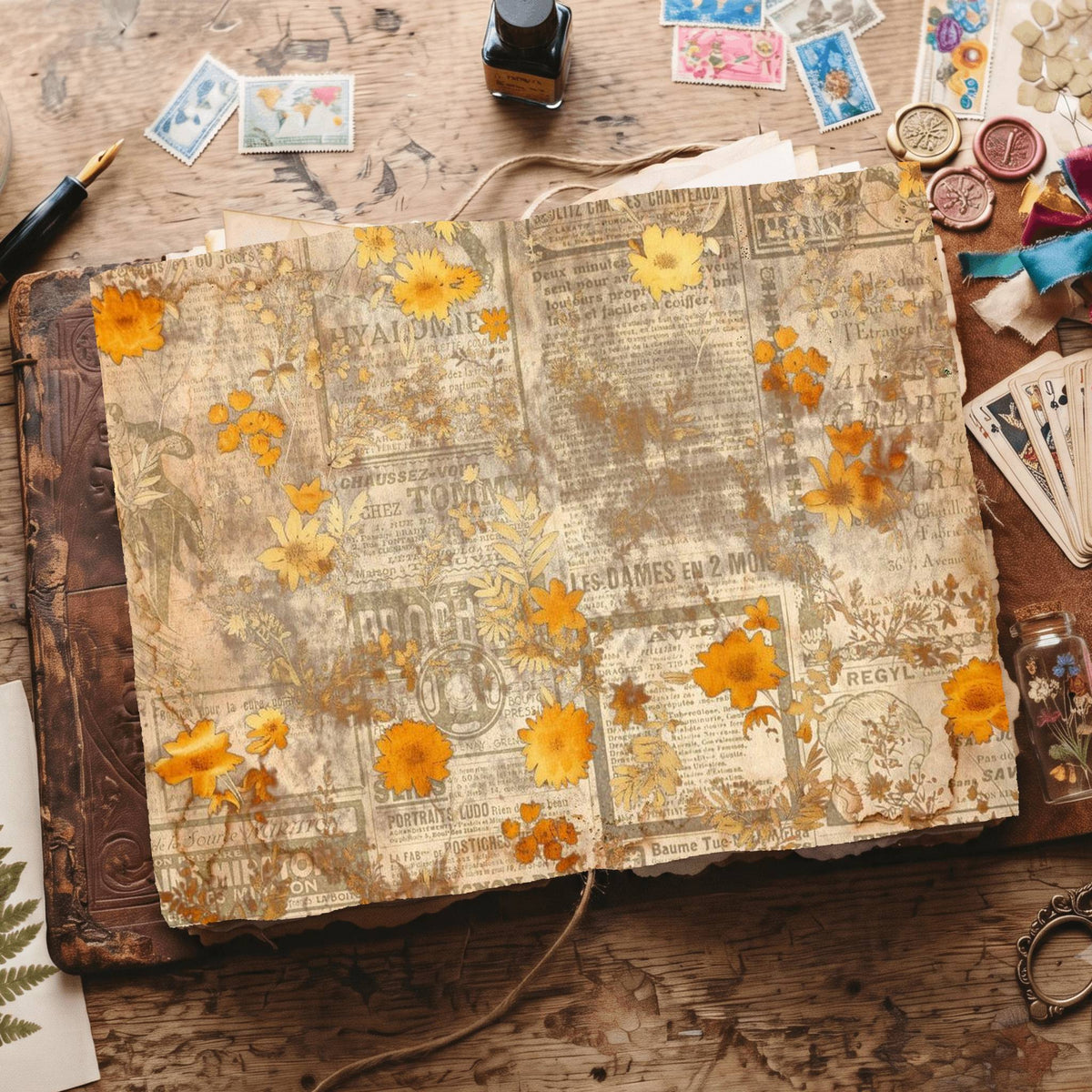 Yellow Flowers Digital Papers