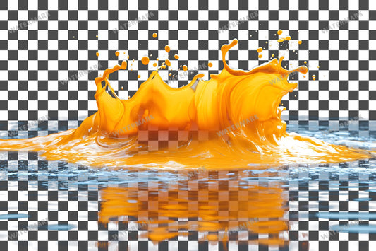Yellow Ink Drop Diffusing Color Transparent Overlay Pngs
