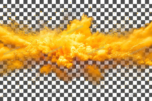 Yellow Paint Explosion Transparent Overlay Pngs