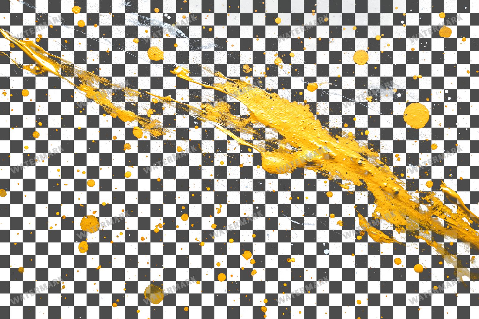Yellow Paint Splatter Abstract Splashes Transparent Overlay Pngs