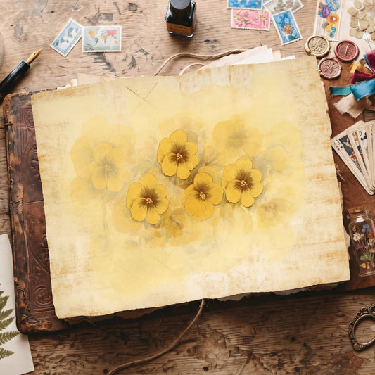 Yellow Pansies Digital Papers