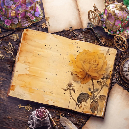Yellow Roses Digital Papers