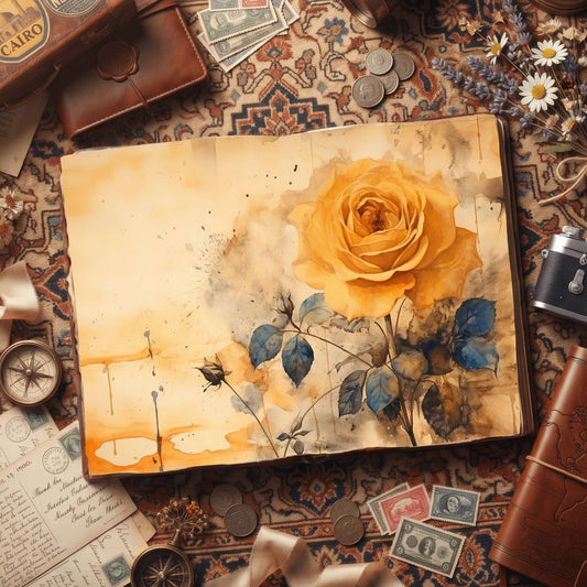 Yellow Roses Digital Papers