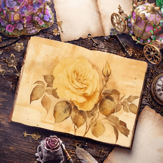 Yellow Roses Digital Papers