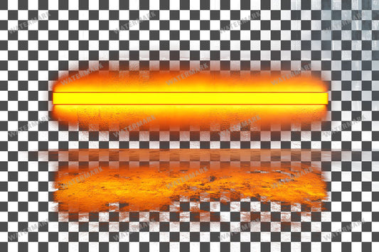 Yellow Straight Neon Light Transparent Overlay Pngs